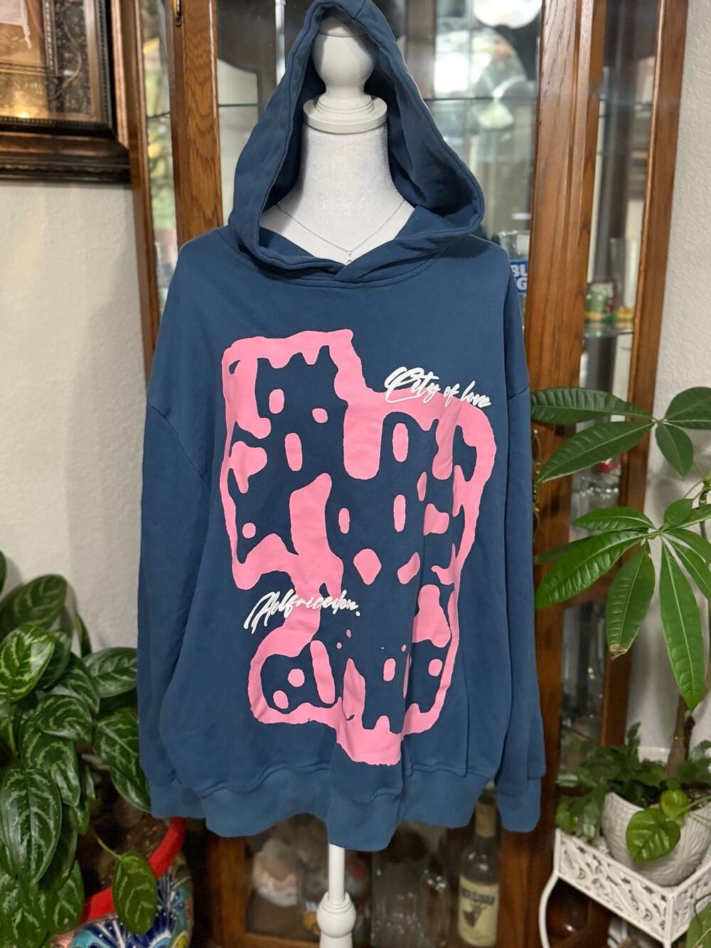 Aelfric Eden Abstraction Print Washed Hoodie City of Love